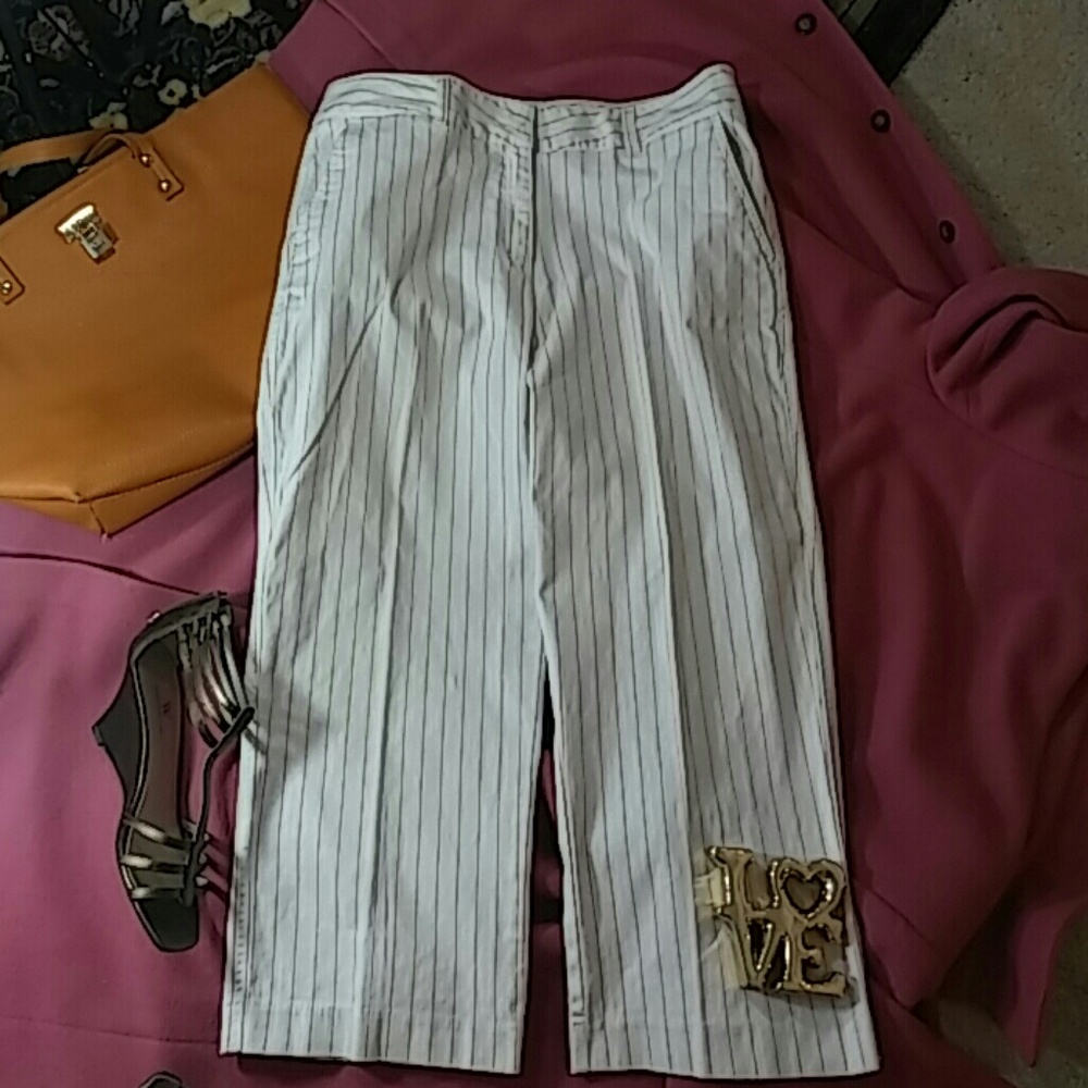 BASIC EDITIONS Cropped PINSTRIPE 14